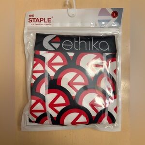 ethika Red Black White Graphic Logo Boxer Briefs